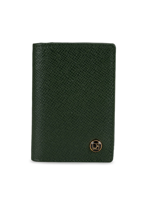 

Da Milano Men Green Textured Two Fold Wallet