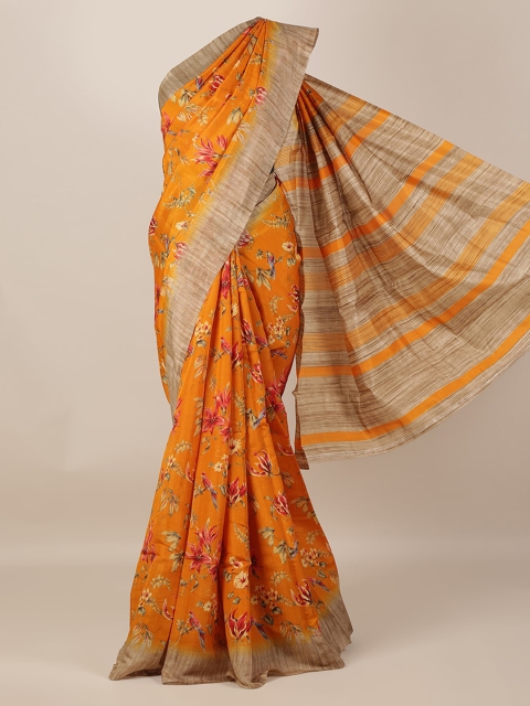 

Pothys Mustard Yellow Woven Design Jute Silk Saree