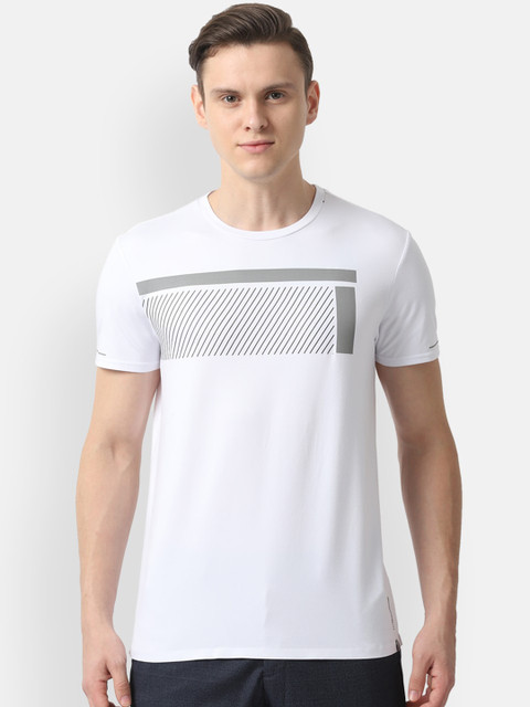 

Louis Philippe Sport Men White Printed Round Neck T-shirt