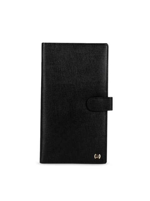 

Da Milano Men Black Solid Leather Two Fold Wallet