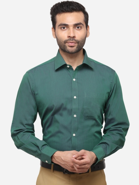 

JADE BLUE Men Green Regular Fit Solid Casual Shirt