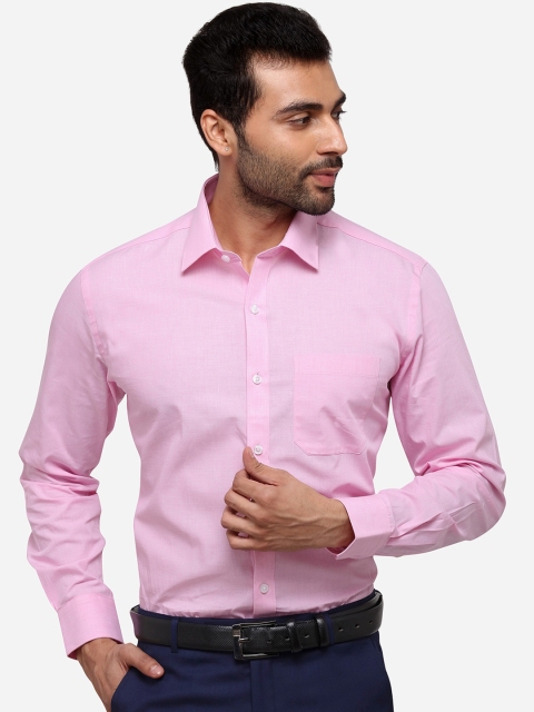 

JADE BLUE Men Pink Regular Fit Solid Casual Shirt