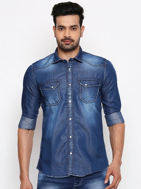 

Lawman pg3 Men Blue Slim Fit Faded Casual Shirt