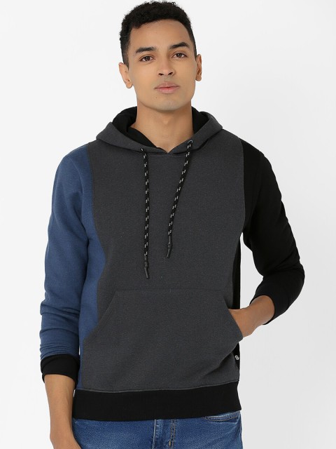 

MARCA Disati Men Blue & Grey Solid Sweatshirt