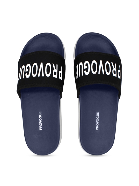 

Provogue Men Navy Blue Printed Sliders