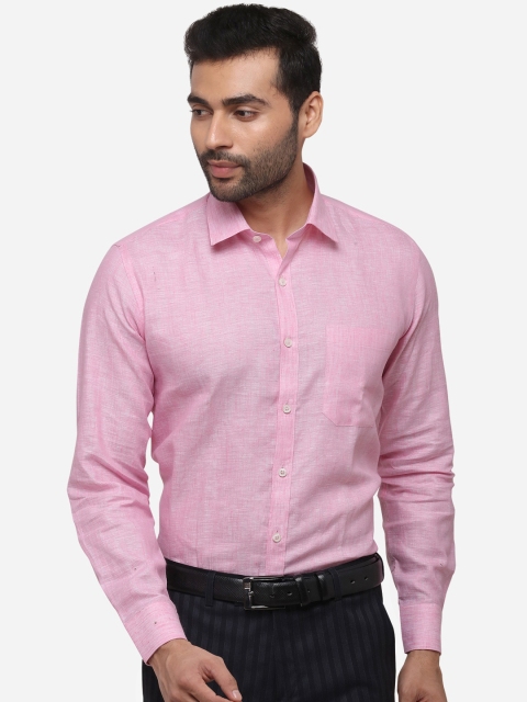 

JADE BLUE Men Pink Slim Fit Solid Formal Shirt