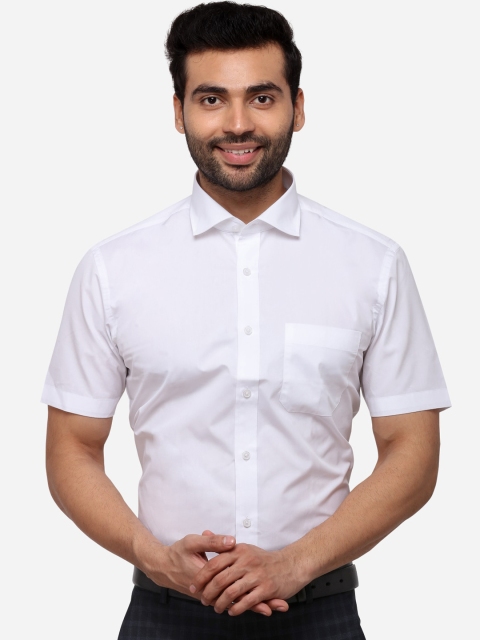 

JADE BLUE Men White Slim Fit Solid Casual Shirt