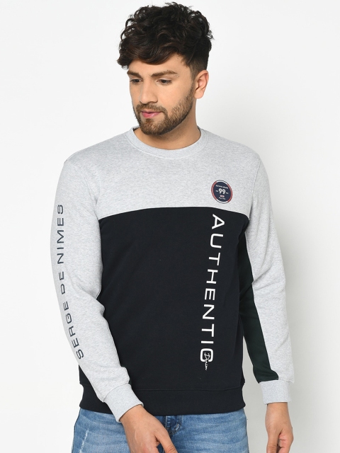 

Octave Men Grey Solid Sweatshirt