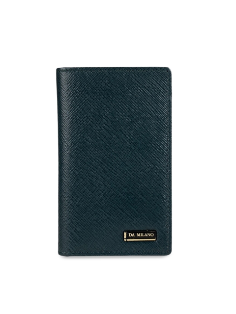 

Da Milano Men Green Textured Leather Passport Holder
