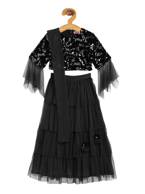 

Nauti Nati Black Ready to Wear Lehenga & Blouse with Dupatta
