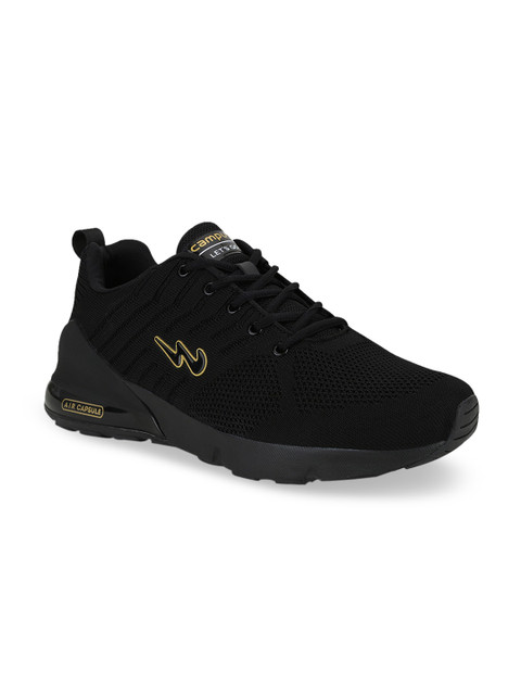 

Campus Men Black Mesh Running Shoes