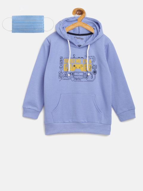 

Lil Tomatoes Boys Purple Printed Sweatshirt