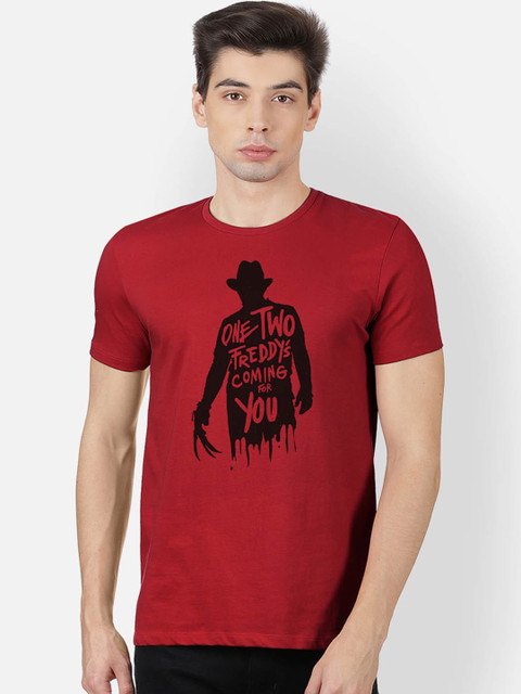 

Free Authority Men Red Printed Round Neck T-shirt