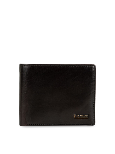 

Da Milano Men Brown Solid Leather Two Fold Wallet