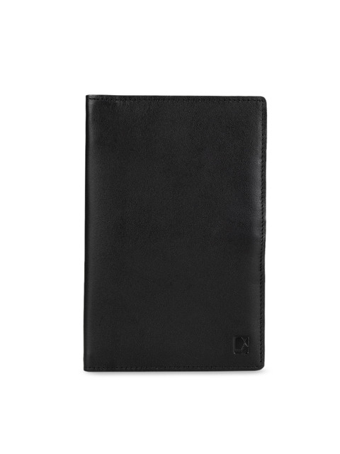 

Da Milano Men Black Textured Leather Passport Holder