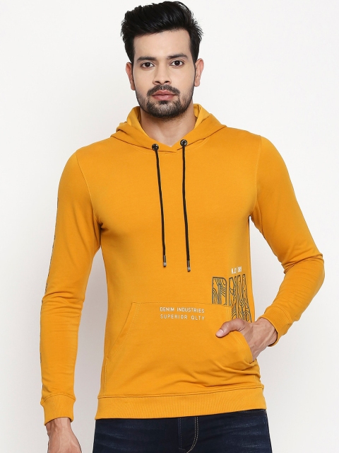 

Killer Men Mustard Solid Hooded Sweatshirt