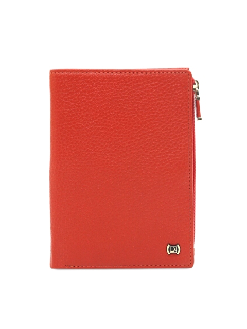 

Da Milano Men Red Solid Leather Two Fold Wallet