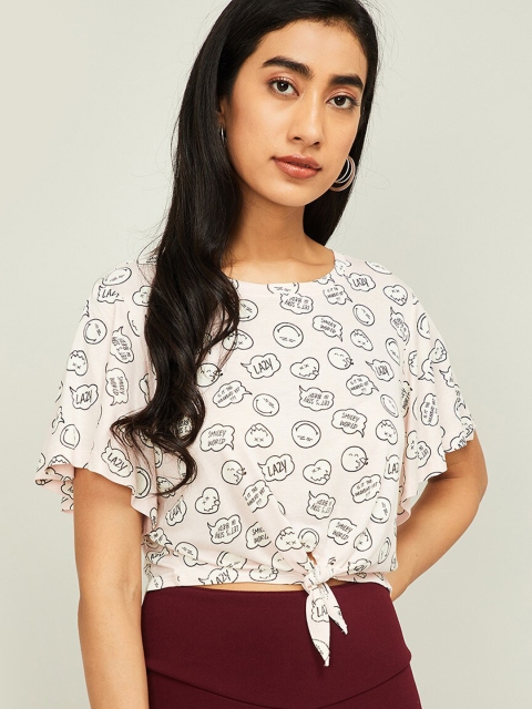 

Ginger by Lifestyle Women Pink Printed Top