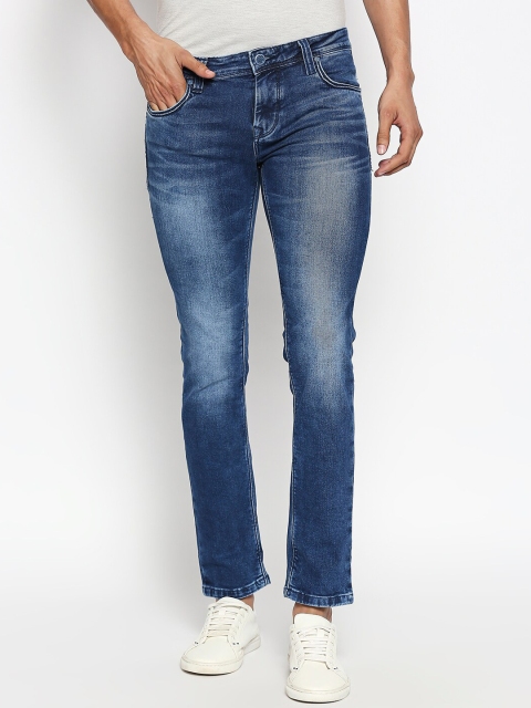 

Lawman pg3 Men Blue Straight Fit Mid-Rise Clean Look Stretchable Jeans