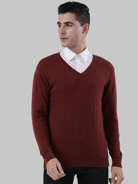 

Raymond Men Maroon Solid Pullover