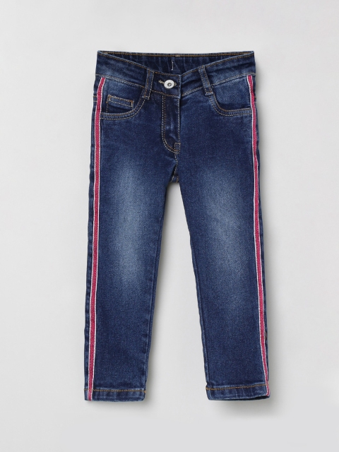 

max Girls Blue Slim Fit Mid-Rise Clean Look Jeans