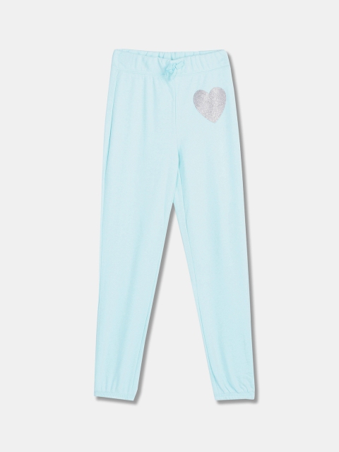 

The Childrens Place Girls Blue Solid Cotton Joggers