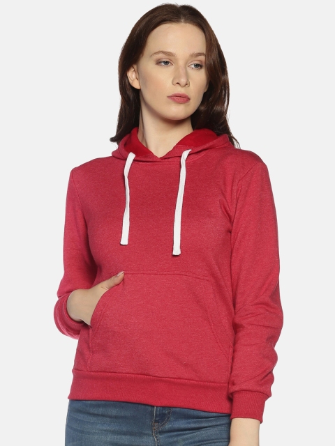 

Instafab Women Maroon Solid Sweatshirt