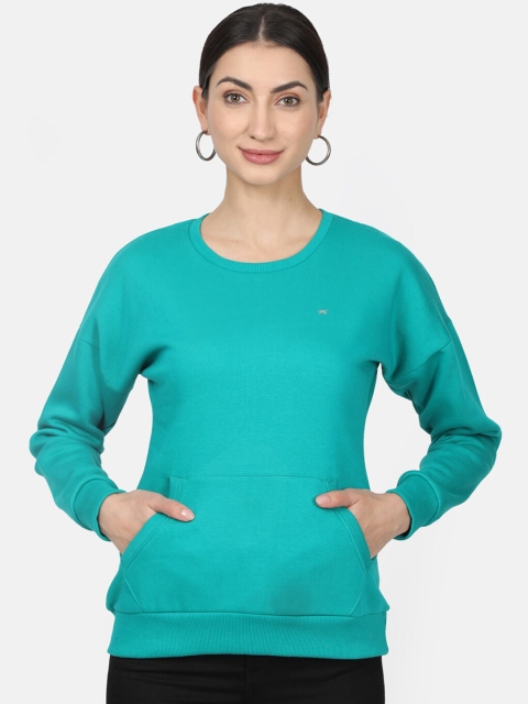 

Monte Carlo Women Blue Solid Sweatshirt