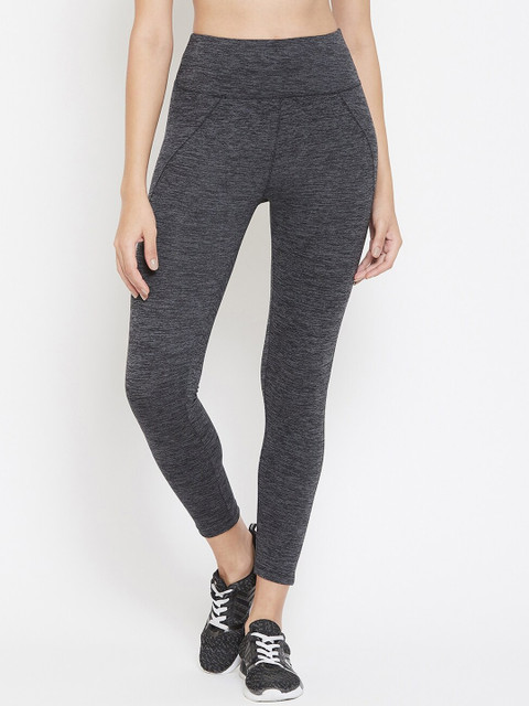 

Athleto Women Black Solid Quick Dry Training Tights