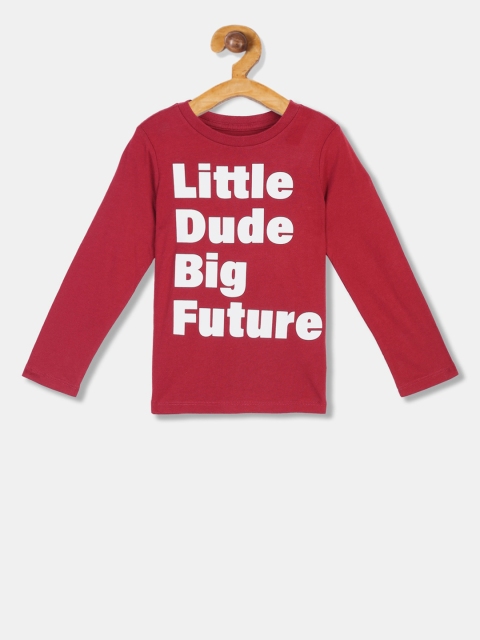 

The Childrens Place Boys Red Printed Round Neck T-shirt