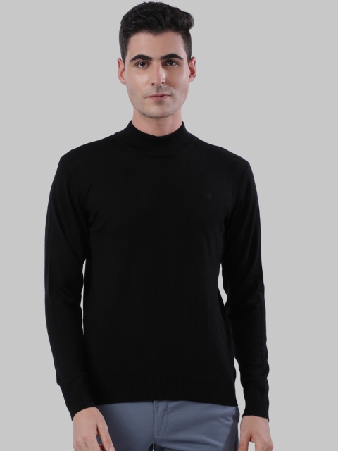 

Raymond Men Black Solid Pullover Sweater