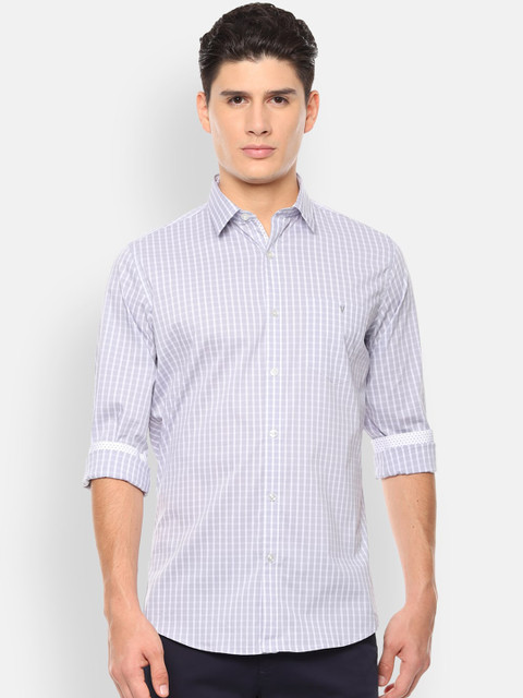 

Van Heusen Sport Men Grey & White Slim Fit Checked Casual Shirt
