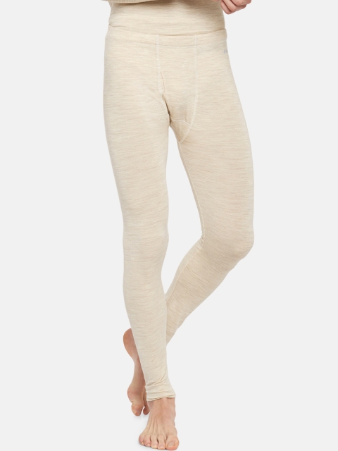 

Kosha Men Plus Size Oatmeal Merino Wool & Bamboo Thermal Bottoms, Cream