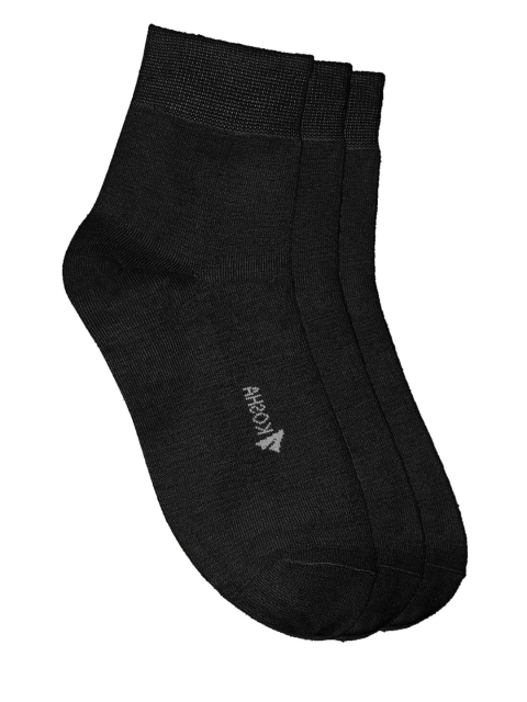 

Kosha Women Pack of 3 Black Solid 100% Merino Wool Ankle-Length Socks