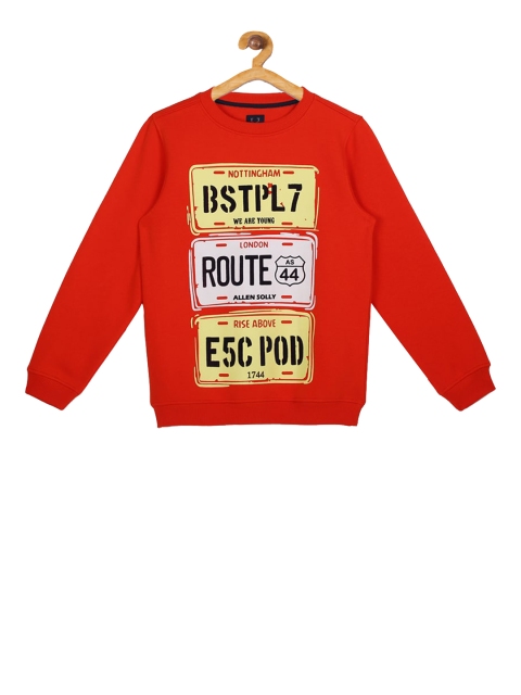 

Allen Solly Junior Boys Orange Printed Sweatshirt