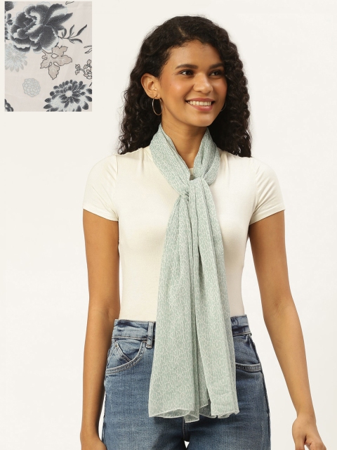 

Trend Arrest Women Pack Of 2 Printed Scarves, White