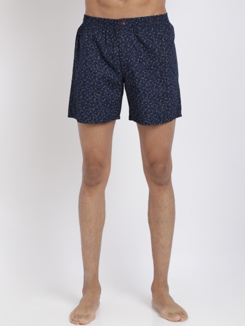 

IVOC Men Navy Blue & Yellow Printed Pure Cotton Boxers IOMBS02SC03L35-4015