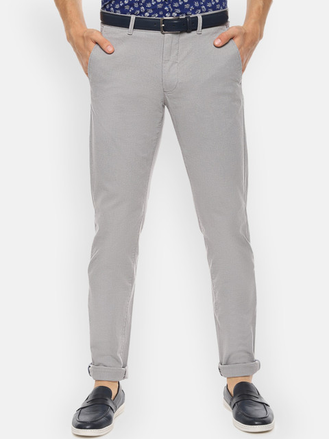 

Van Heusen Sport Men Grey Slim Fit Solid Regular Trousers
