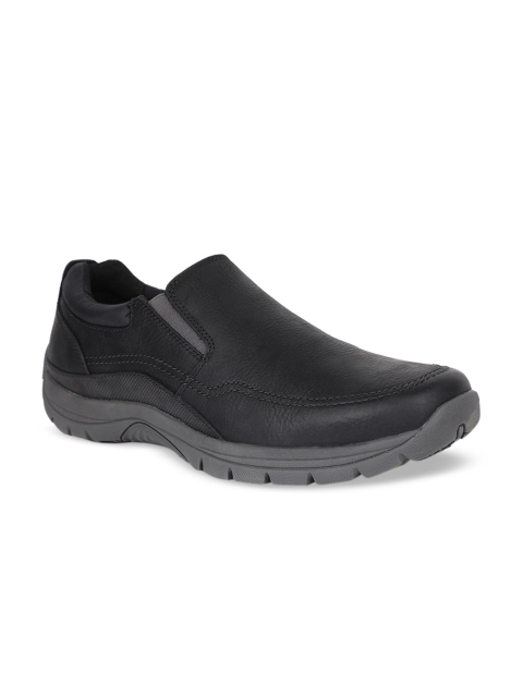 

Hush Puppies Men Black Leather Slip-On Sneakers