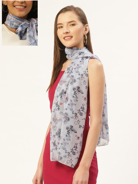 

Trend Arrest Women Pack Of 2 Printed Scarves, Blue