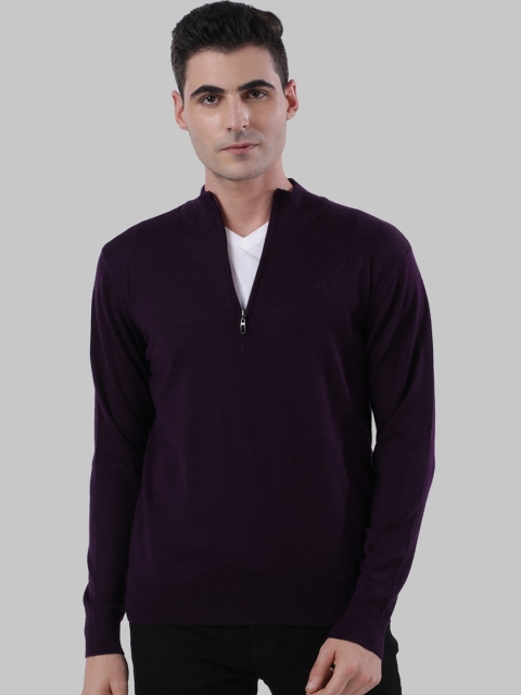 

Raymond Men Purple Solid Pullover