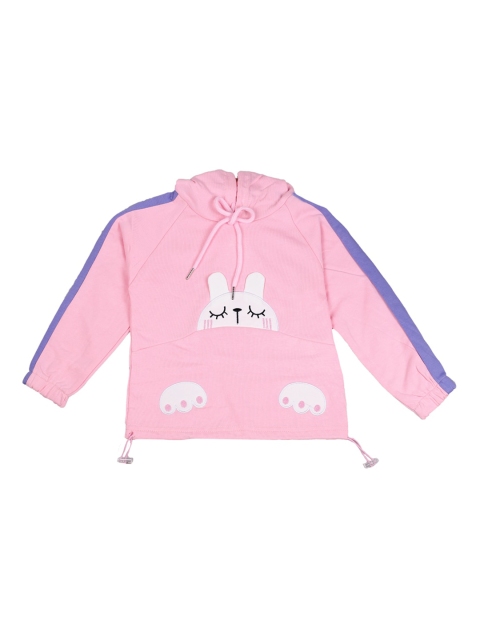 

DOROKIDS Girls Peach-Coloured Self Design Sweatshirt