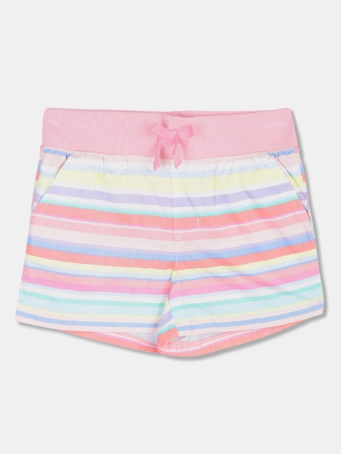 

The Childrens Place Girls Multicoloured Striped Regular Shorts, Multi
