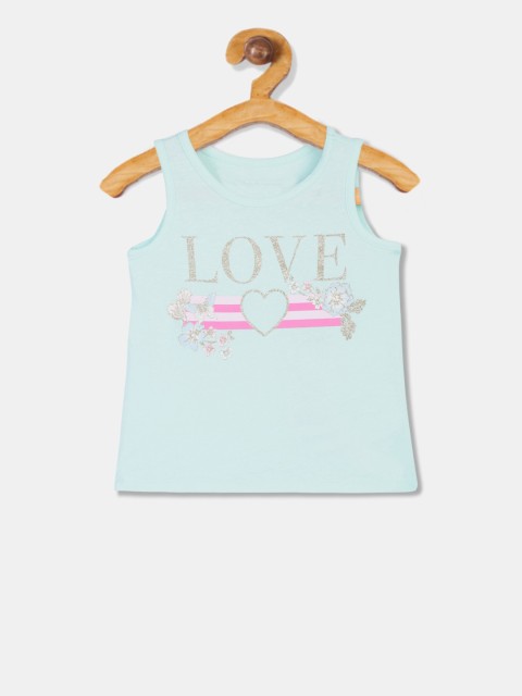 

The Childrens Place Girls Blue Printed Tank Top