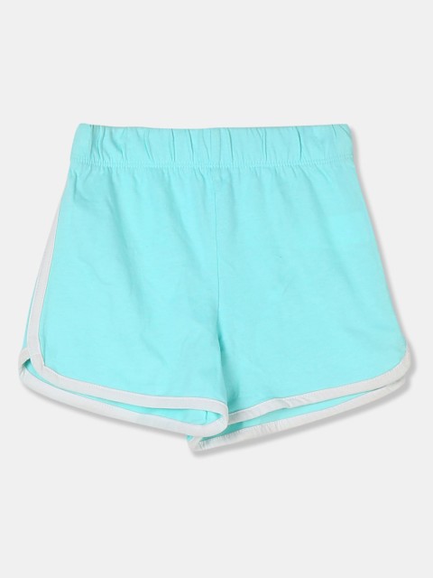 

The Childrens Place Girls Blue Solid Regular Fit Regular Shorts