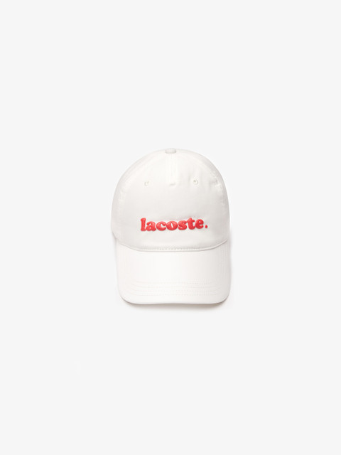 

Lacoste Women White Solid Lettering Baseball Cap