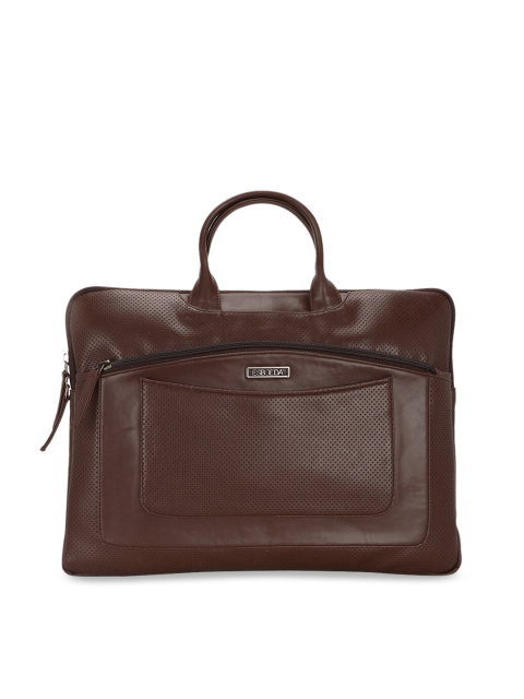 

ESBEDA Unisex Brown Textured Laptop Bag