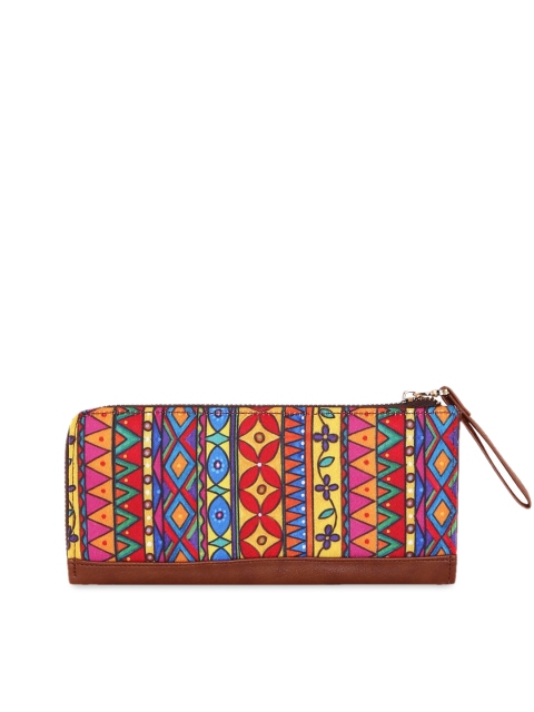 

All Things Sundar Women Multicoloured Printed Zip Around Wallet, Multi