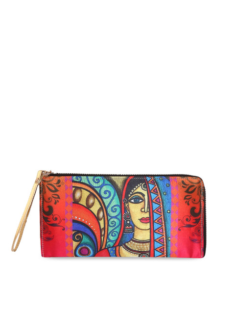 

All Things Sundar Women Multicoloured Printed Zip Around Wallet, Multi