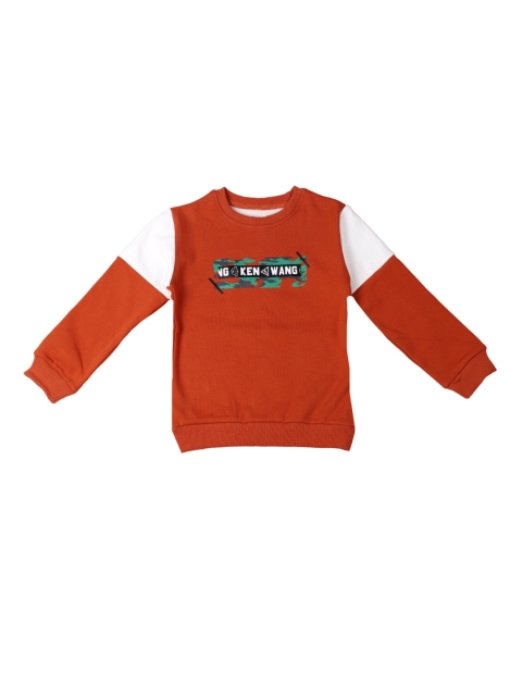 

DOROKIDS Boys Orange Printed Sweatshirt